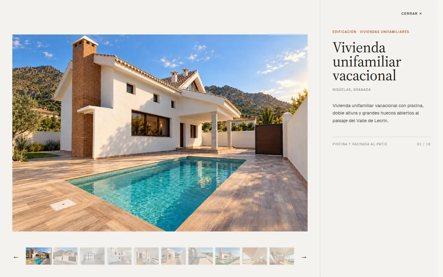 Ficha de la vivienda vacacional de Nigüelas con su galería de imágenes