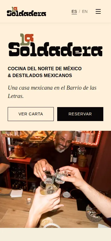 Portada de La Soldadera en un móvil